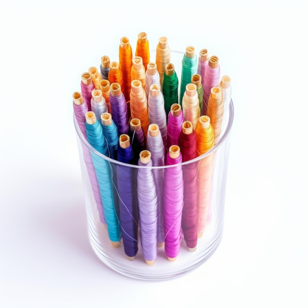 różnokolorowe nici w organizerze